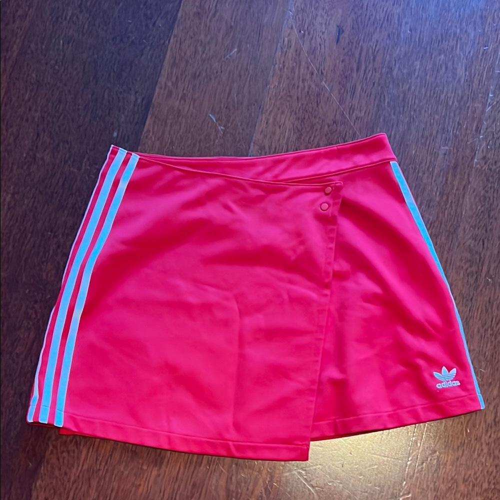 Adidas Red Skirt with white stripes